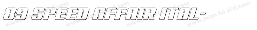 89 Speed Affair Ital字体转换
